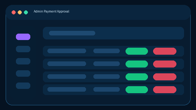 Admin Approval preview