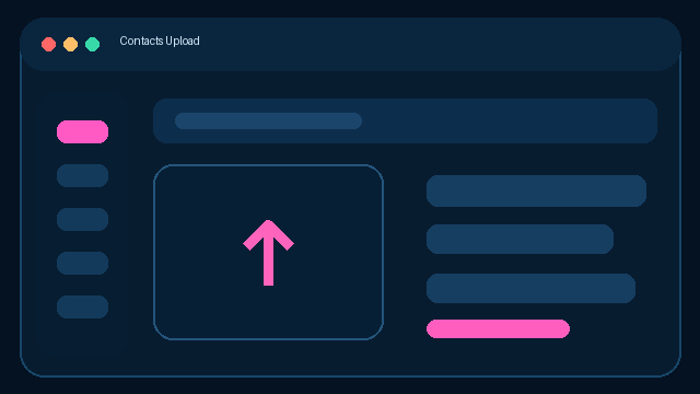 Contacts Upload preview